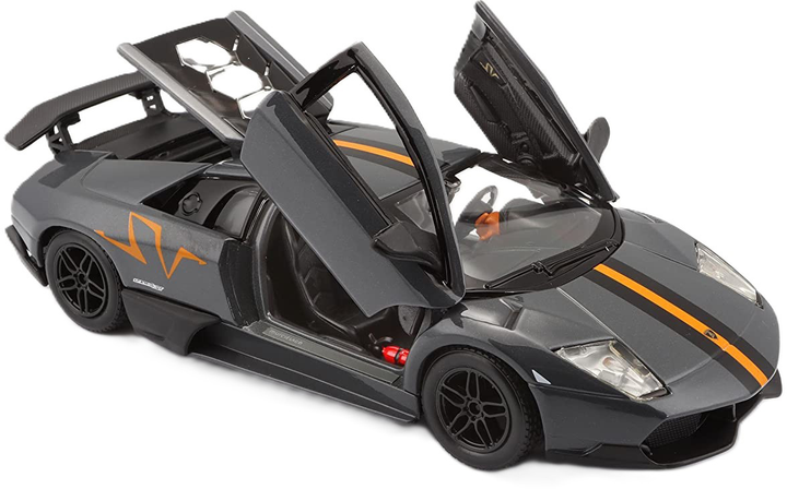 Automodel Bburago Lamborghini Murcielago LP 670-4 SV China Limited Edition Szary metalik 1:24 (4893993221202) - obraz 3