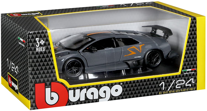 Automodel Bburago Lamborghini Murcielago LP 670-4 SV China Limited Edition Szary metalik 1:24 (4893993221202) - obraz 4