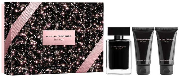 Zestaw dla kobiet Narciso Rodriguez For Her Woda toaletowa 50 ml + Balsam do ciała 50 ml + Żel pod prysznic 50 ml (3423222110734) - obraz 1