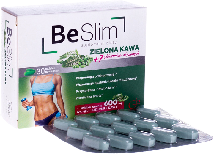 Suplement diety Colfarm Be Slim zielona kawa 30 tabletek (5901130355044) - obraz 2