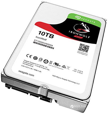 外付けハードディスク・ドライブ Seagate IronWolf 10TB HDD Жесткий диск Seagate IronWolf HDD 10TB 7200rpm 256MB ST10000VN0004