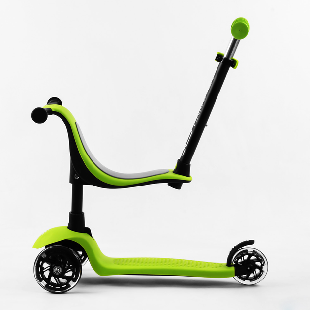 Самокат-велобег 3в1 31х12х55-69 см Best Scooter Зеленый 000231636 