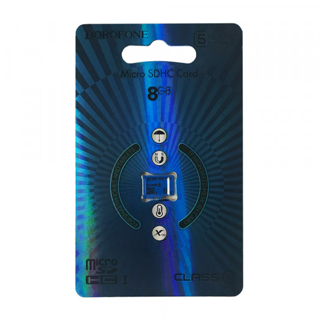 Карта пам'яті microSDHC 8GB Borofone High Speed Class 10 - изображение 1
