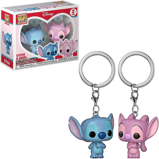 Brelok Funko Pocket Pop Keychain Disney Stitch & Angel 2-pack (0889698363709) - obraz 4