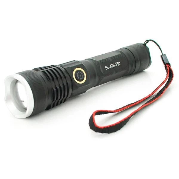 Ліхтар ручний акумуляторний bl-a79-p50 zoom type-c, ліхтар ручний, делікатний ліхтар - зображення 6