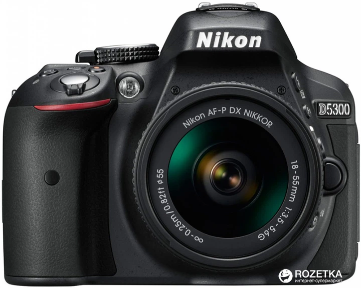 Фотоаппарат Nikon D5300 + AF-P 18-55mm Black Kit (VBA370K016