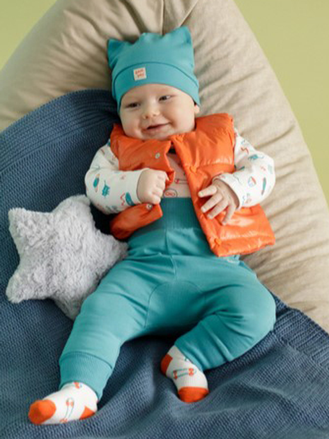 Bezrękawnik chłopięcy pikowany Pinokio Orange Flip 68 cm Pomarańczowy (5901033308642) - obraz 3