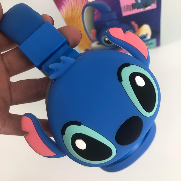 Бездротові навушники з мікрофоном дитячі повнорозмірні S-Audio Stitch "Стич" Bluetooth гарнітура з вбудованим плеєром Сині - изображение 6