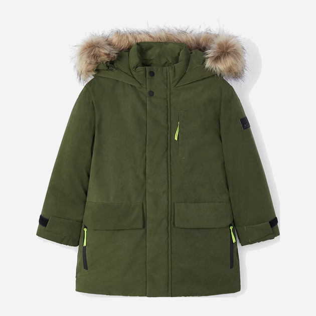 Kurtka parka chłopięca Mayoral 4.468-63 122 cm Oliwkowa (8445865464123) - obraz 1