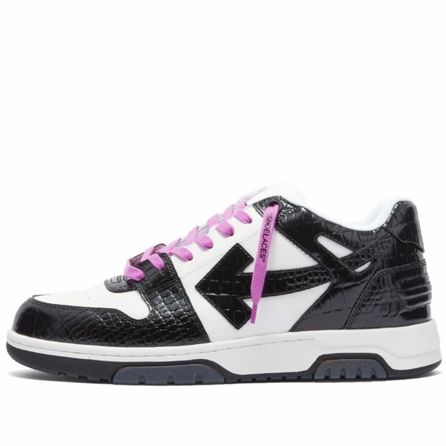 Кросівки Off-White Out Of Office Croco Print Sneaker White/Black OMIA189F22LEA0040110 42 - зображення 3