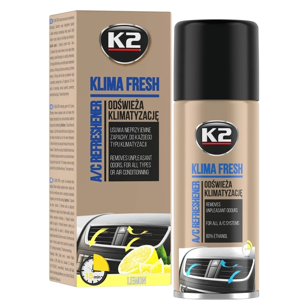 Очисник системи кондиціонування K2 Klima Fresh Лимон 150 мл (K222