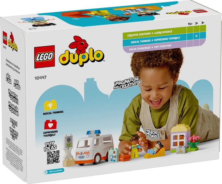 Zestaw klocków LEGO DUPLO Karetka z kierowcą 19 elementów (10447) - obraz 1