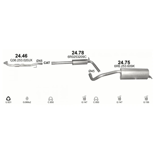 Резонатор Polmostrow (24.78) - (Seat Ibiza / Skoda FAbia / Volkswagen POLO 1.4) (852478) - Фото 2 Резонатор Polmostrow (24.78) - (Seat Ibiza / Skoda FAbia / Volkswagen POLO 1.4) (852478) - изображение 2