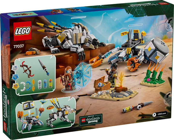 Zestaw klocków LEGO Horizon Adventures Aloy i Varl kontra Krabołaz i Piłoząb 768 elementów (77037) - obraz 1