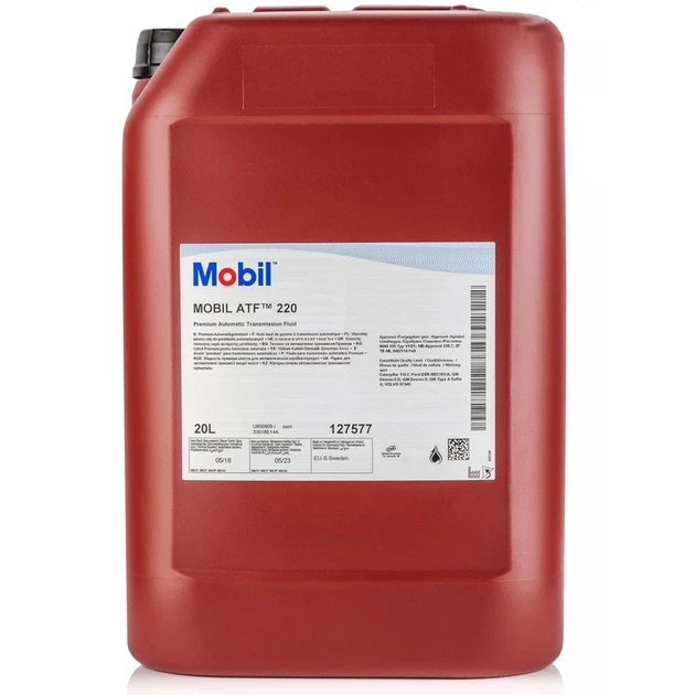 Масло трансмиссионное MOBIL ATF 220 20 л (127577) - Фото 1 Масло трансмиссионное MOBIL ATF 220 20 л (127577) - изображение 1