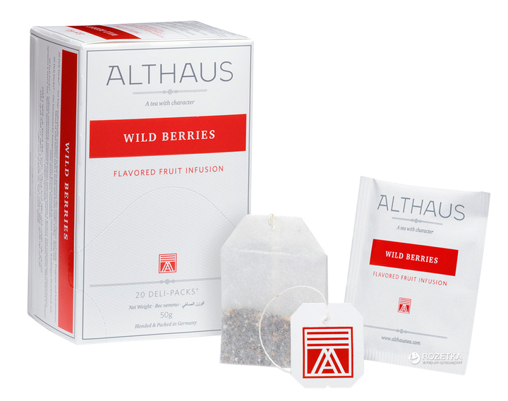 Акція на Чай фруктово-трав'яний пакетований Althaus Wild Berries 20 x 1.75 г від Rozetka