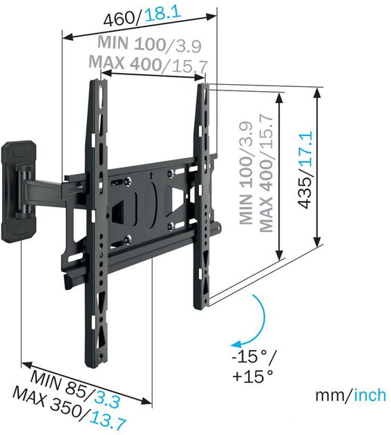 Uchwyt do telewizora Vogels MNT 204 37-55" Turn (5342030) - obraz 2