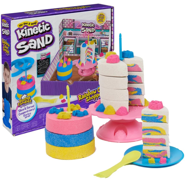 Piasek kinetyczny Spin Master Kinetic Sand Rainbow Cake Shoppe 680 g (0778988495575) - obraz 2