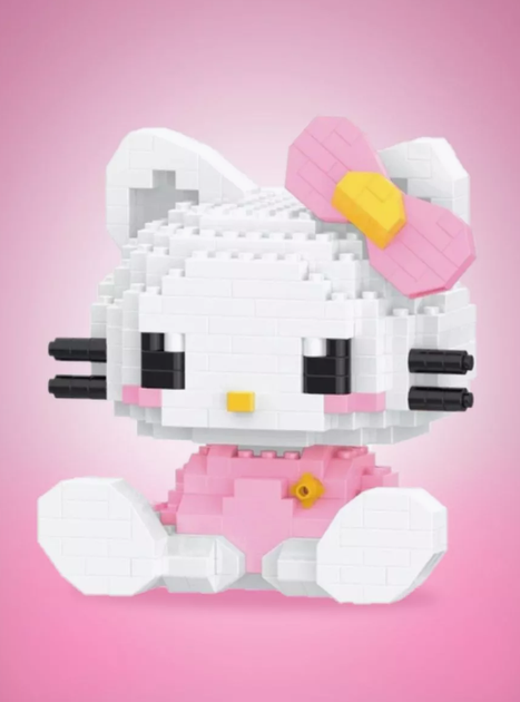 Конструктор фигурка Hello Kitty 3- D мини блоки Magic Blocks в