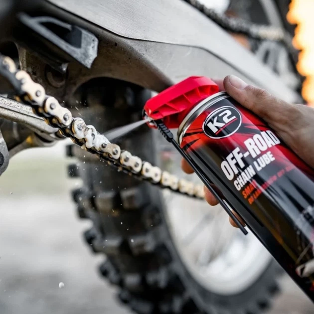 Засіб для змащування ланцюгів K2 PRO OFF CHAIN LUBE 250 мл (W139) - Фото 3 Засіб для змащування ланцюгів K2 PRO OFF CHAIN LUBE 250 мл (W139) - зображення 3