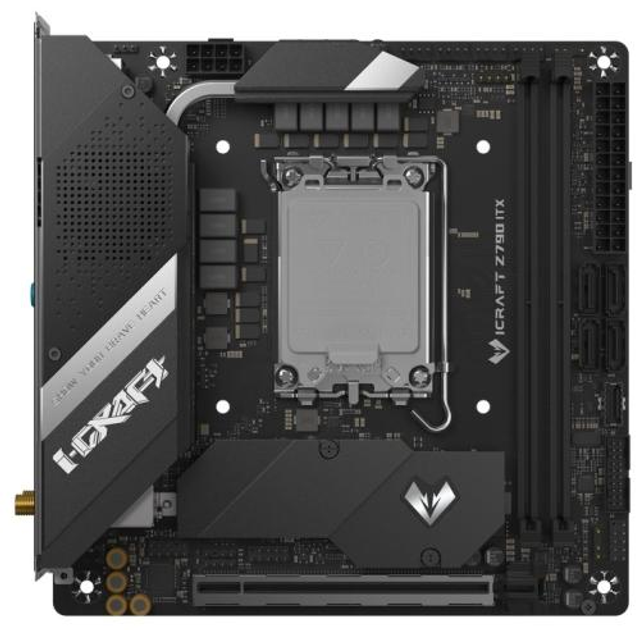 Мат.плата LGA1700, Maxsun iCraft Z790ITX WIFI, Z790, 2xDDR5, Int.Video(CPU), 4xSATA3, 1xPCI-E 16x 5.0, 2xM.2 4.0, RTL8125B, ALC897, 4xUSB3.2/4xUSB2.0, 1*Type-C 3.2, DP/HDMI, WIFI 6E AX211, 9 Phase, Debug, ARGB, mini-ITX (MS-iCraft Z790ITX WIFI) - изображение 3
