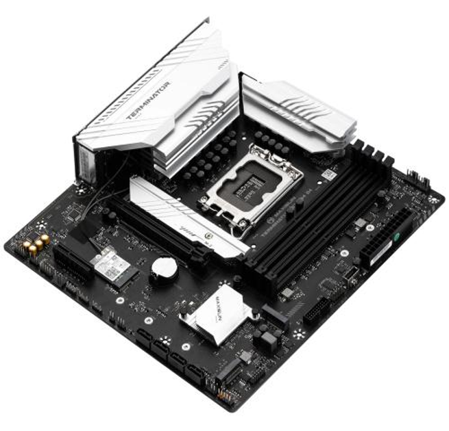 Мат.плата LGA1700, Maxsun Terminator B760M D4 WIFI, B760, 4xDDR4, Int.Video(CPU), 4xSATA3, 3xM.2 4.0, 1xPCI-E 5.0 x16, 1xPCI-E 3.0 x16, ALC897, RTL8125BG, WiFi 6, Bluetooth 5.2, 4xUSB3.2/8xUSB2.0, HDMI/DP, 3xARGB (2x5V, 1x12V), MicroATX - изображение 5