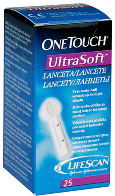 Ланцети для проколювання пальця ONETOUCH Ultra Soft 25 шт - зображення 1