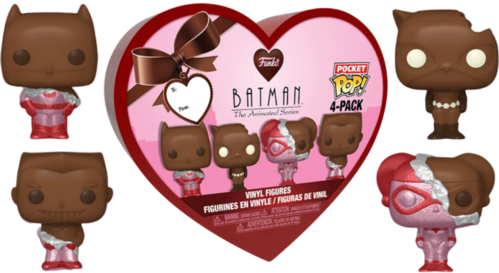 Фігурки Funko Pocket Pop DC Comics - Valentines 2024 Chocolate 4-pack (0889698762250) - зображення 3
