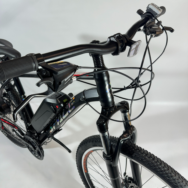 Велосипед сталь 29" SPACE NEPTUNE (035) AM DD 500w 48v 12a з індикаторною ручкою тріскачка рама-20" чорно-червоний 2024 - зображення 2