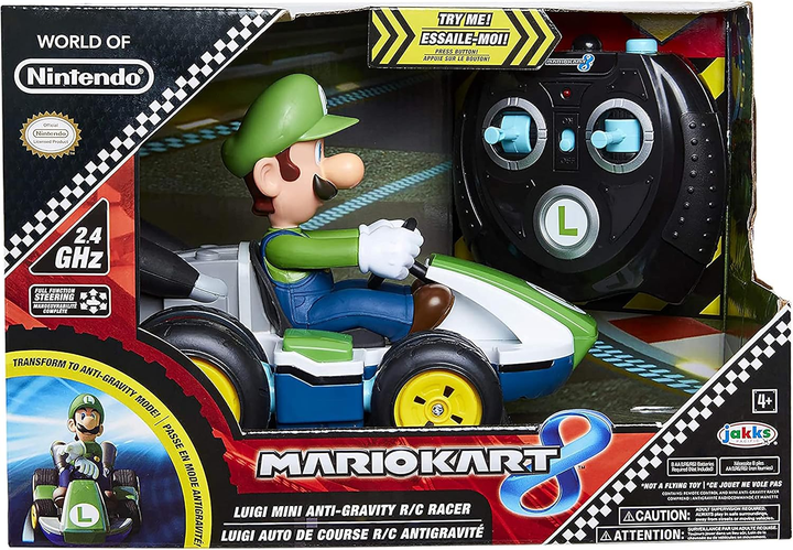 Auto na radio Jakks Pacific Nintendo Mario Kart 8 Luigi Mini RC Racer (0039897089881) - obraz 1