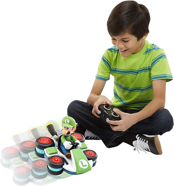 Машинка на радіокеруванні Jakks Pacific Nintendo Mario Kart 8 Luigi Mini RC Racer (0039897089881) - зображення 4