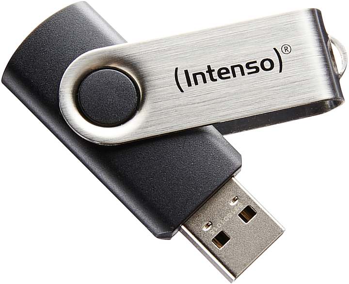 Pendrive Intenso Basic Line 8GB USB 2.0 Black-Silver (3503460) - obraz 2