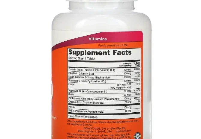Витамин B-100 Now Foods (Vitamin B-100) 100 таблеток - изображение 2