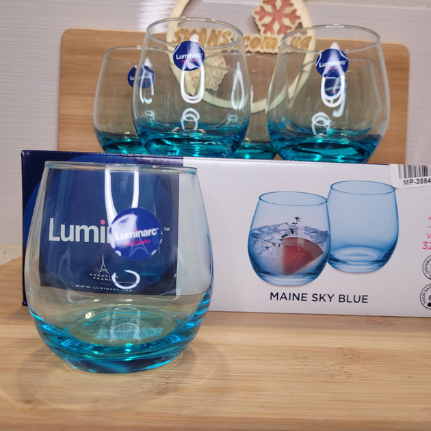 Набір склянок низьких Luminarc Maine Sky Blue 320 мл 6 шт V4588 - изображение 3