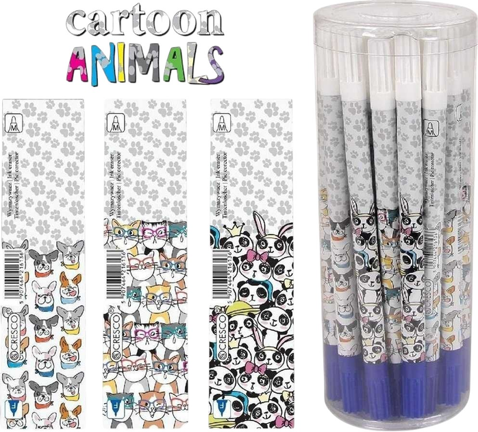 Zestaw korektorów Cresco GoPen Cartoon Animals 30 szt (5907464217386) - obraz 2