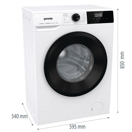 Пральна машина Gorenje W1NHPI84AS/UA 8 кг фронтальна інверторна А - зображення 4