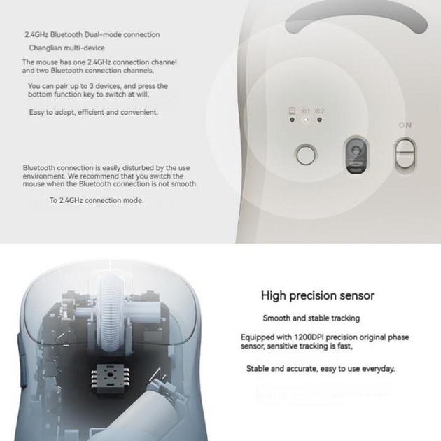 Беспроводная мышь Xiaomi Mi Wireless Bluetooth Dual Mode Mouse Silent Edition Pink (BHR8911GL) - изображение 8