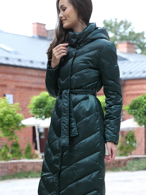 Kurtka puchowa damska zimowa PERSO BLH220044FX XL Zielona (5905080201710) - obraz 4