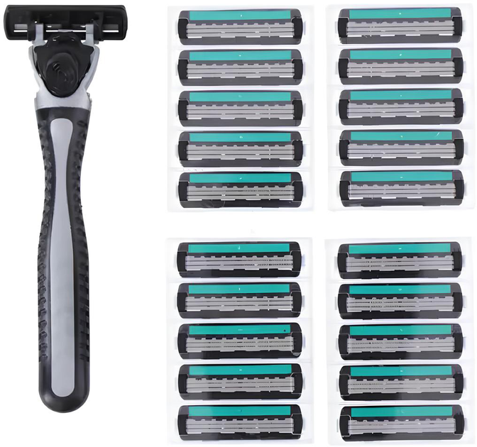 Набір бритв LIFETIME Razor men 3 blades 21 шт (871125214867) - зображення 1
