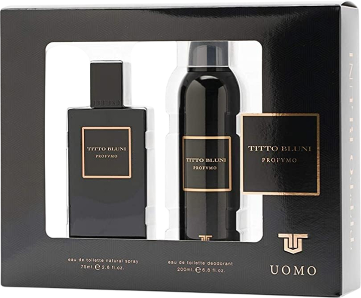 Zestaw męski Titto Bluni Uomo Profumo Woda toaletowa 75 ml + Dezodorant 200 ml (8414135871497) - obraz 2