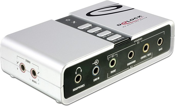 Звукова карта зовнішня Delock USB Sound Box 7.1 (4043619618033) - зображення 1