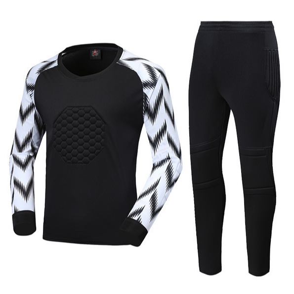 Дитяча воротарська форма YAR-sport 41 (форма воротаря) штани+лонгслів чорна розмір xs на зріст 140-150 см 