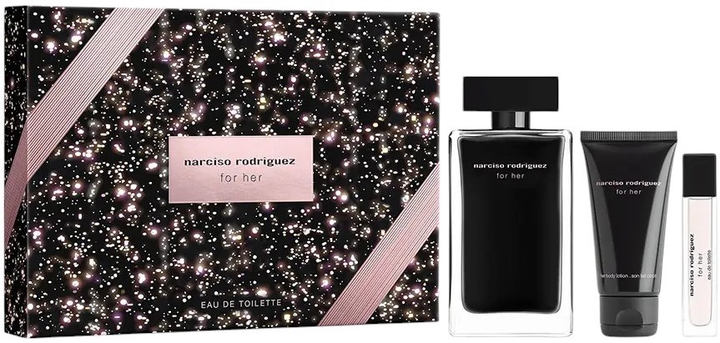 Набір для жінок Narciso Rodriguez For Her Туалетна вода 100 мл + Лосьйон для тіла 50 мл + Мініатюра Туалетна вода 10 мл (3423222110741) - зображення 1