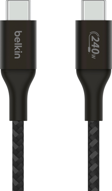 Kabel Belkin 240W USB-C do USB-C 2m Black (CAB015bt2MBK) - obraz 2