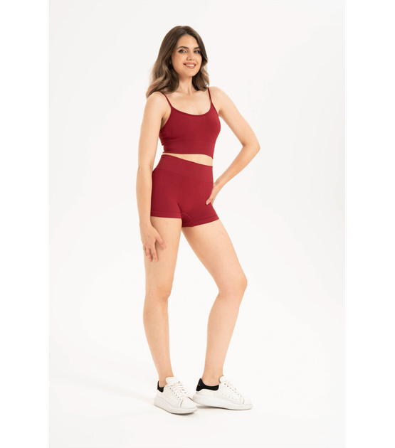 Безшовні короткі шортики в рубчик Formeasy - Formeasy - 9004 - L/XL - Kirmizi/Red - зображення 2