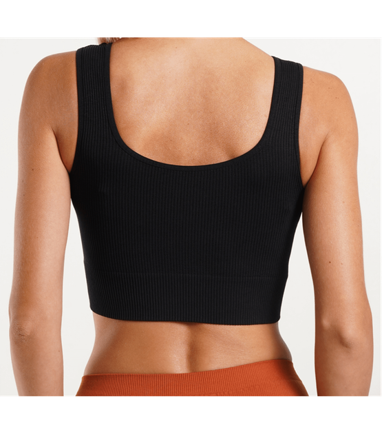 Привабливий і комфортний еластичний топ в рубчик TOP RIB - Giulia - TOP RIB - L/XL - Black - зображення 2