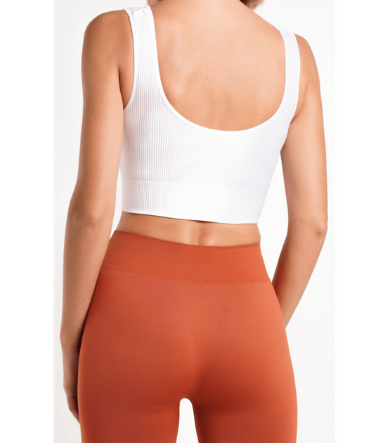 Привабливий і комфортний еластичний топ в рубчик TOP RIB - Giulia - TOP RIB - S/M - White - Фото 2 Привабливий і комфортний еластичний топ в рубчик TOP RIB - Giulia - TOP RIB - S/M - White - зображення 2