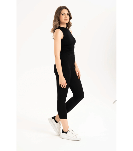 Жіночі безшовні капрі в рубчик Formeasy - Formeasy - 9006 - S/M - Siyah/Nero - зображення 2