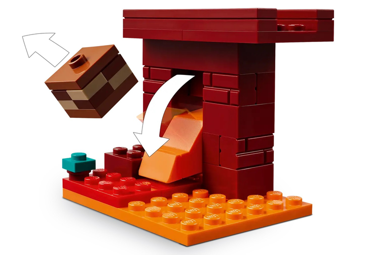 Конструктор LEGO Minecraft Битва з лавою у Незері 99 елементів (21266) - зображення 6