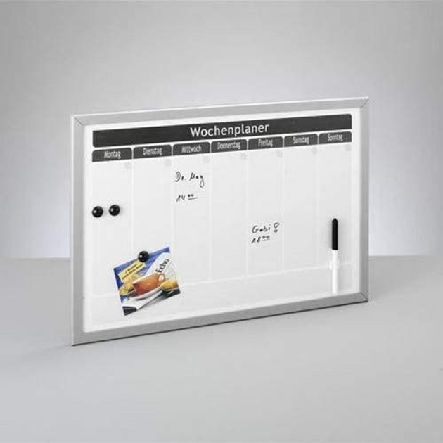 Магнітна дошка Zeller Wochenplaner з 3 магнітами 60 x 40 см (4003368115153) - зображення 3